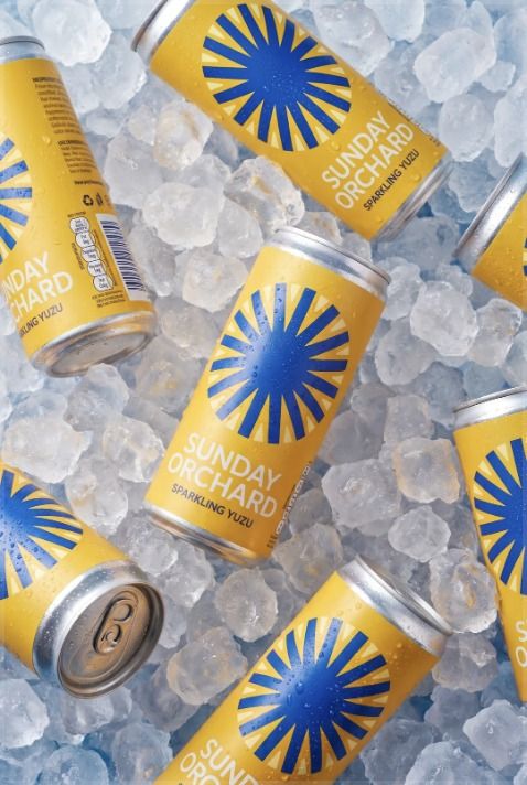 Drink cans on ice