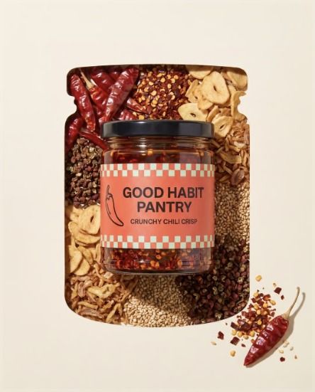 Chilli crisp jar in spices