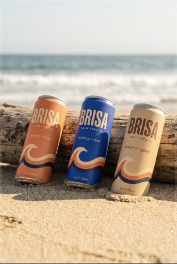 Drink cans on a beach